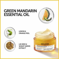 DECLÉOR Decleor Green Mandarin Aromaplastie Glow Booster Mask For Dull & Tired Skin -Jerseybeauty Sales 3337875806572 decleor Aromaplastie green mandarin board ingredients 2000JPG 11dd96daa3fc8c5e1119bc3ea0940038