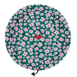 Donna May London Lay Flat Washable Makeup Bag - Green & Pink Flower -Jerseybeauty Sales DML SMB GPF 1 11dd96daa3fc8c5e1119bc3ea0940038