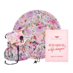 Donna May London Lay Flat Washable Makeup Bag Vintage Floral