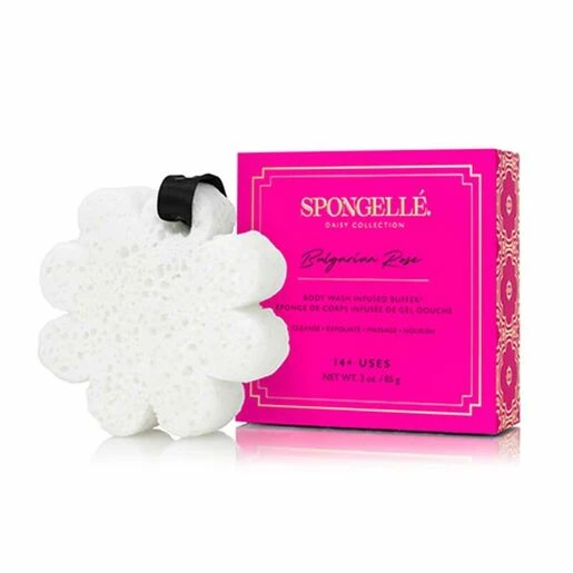 Spongelle Boxed Flower Body Wash Infused Buffer - Bulgarian Rose 3 Spongelle Boxed Flower Body Wash Infused Buffer - Bulgarian Rose