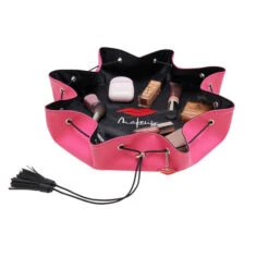 Donna May London Donna May London Lay Flat Faux Leather Makeup Bag Raspberry -Jerseybeauty Sales angle fuscia 21 05 13 donna may2705 11dd96daa3fc8c5e1119bc3ea0940038